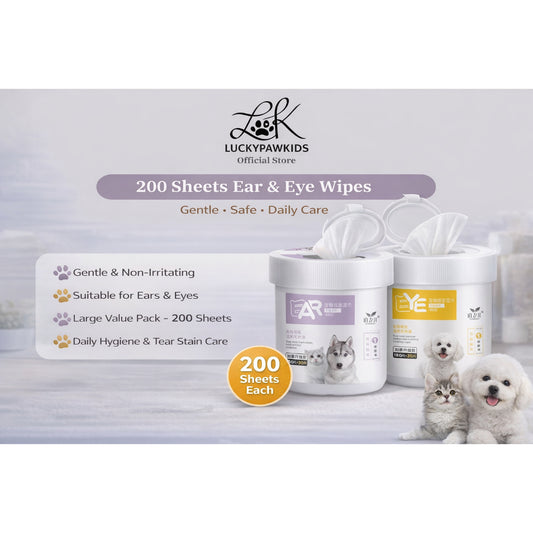 200 pics/Pets eye wipes /dogs cats stain remover/wipes/pets