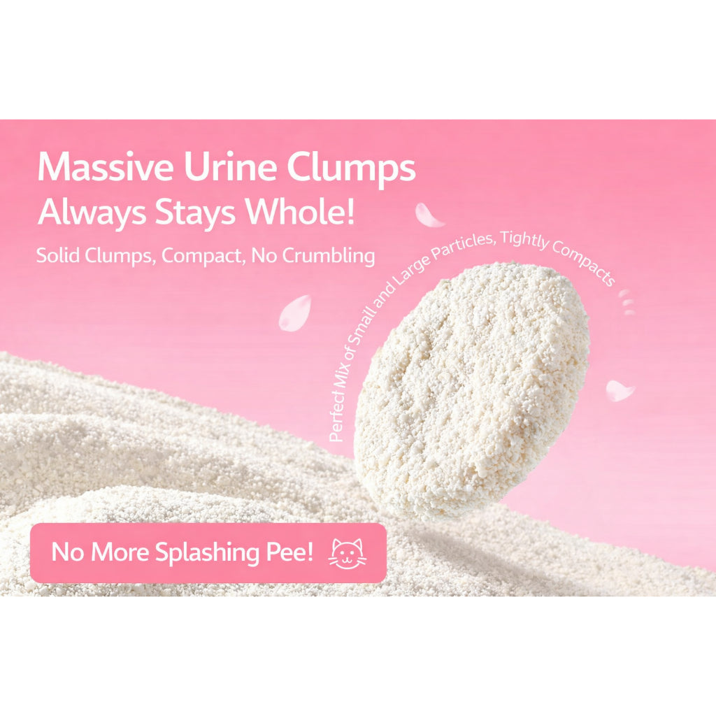 Premium Sakura White Tea Cassava Cat Litter Deodorant Dust-free Non-Stick Bottom Cat Litter Deodorant Fragrance Litter