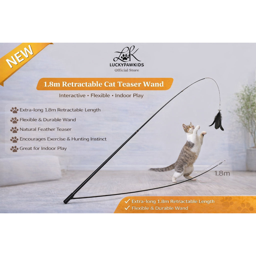 Retractable Cat Teaser Wands / Cat Toy / Cat Rod / Cat Scartch Board / Cat Ball Toy / Sisal Ball