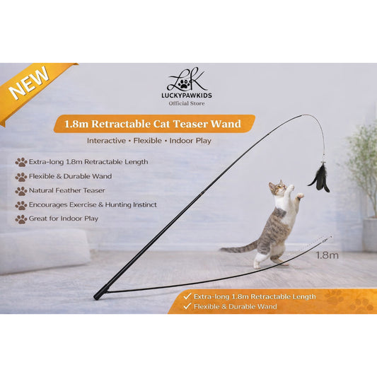 Retractable Cat Teaser Wands / Cat Toy / Cat Rod / Cat Scartch Board / Cat Ball Toy / Sisal Ball