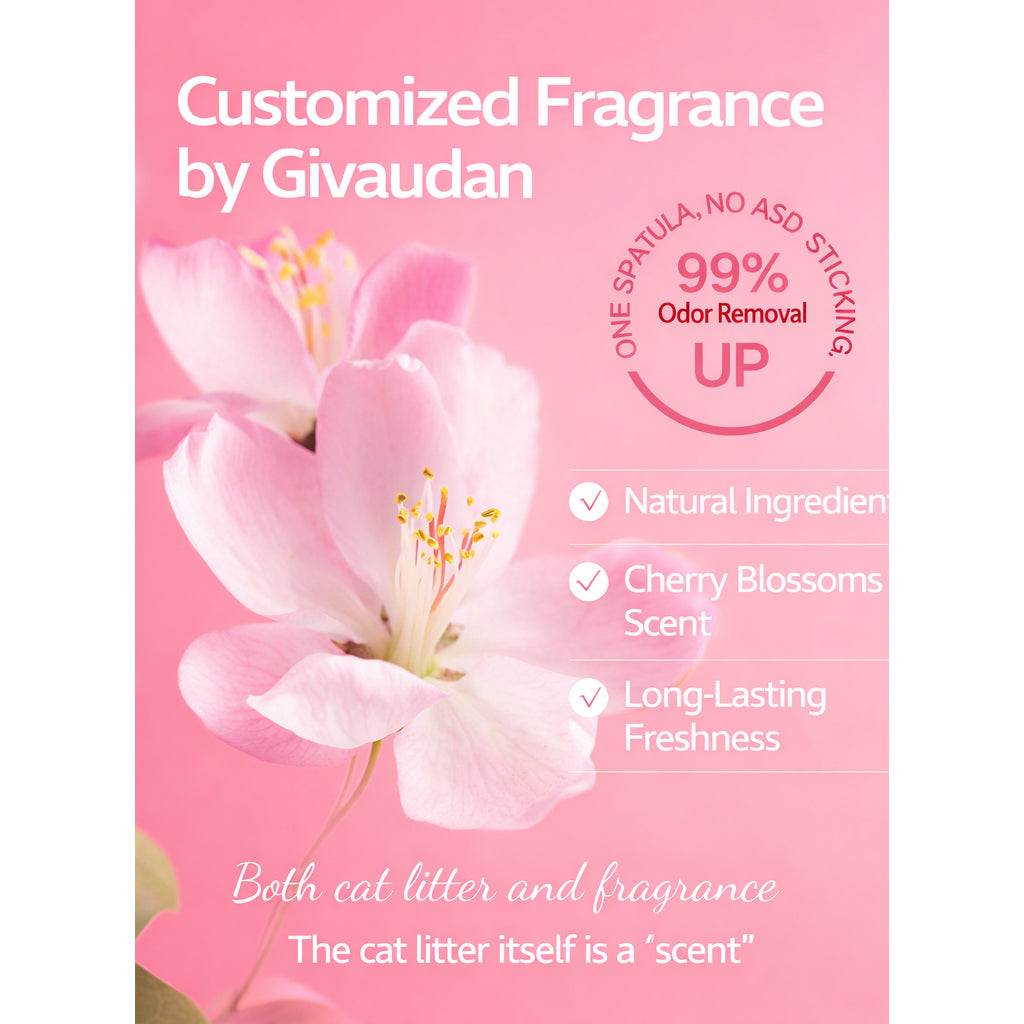 Premium Sakura White Tea Cassava Cat Litter Deodorant Dust-free Non-Stick Bottom Cat Litter Deodorant Fragrance Litter